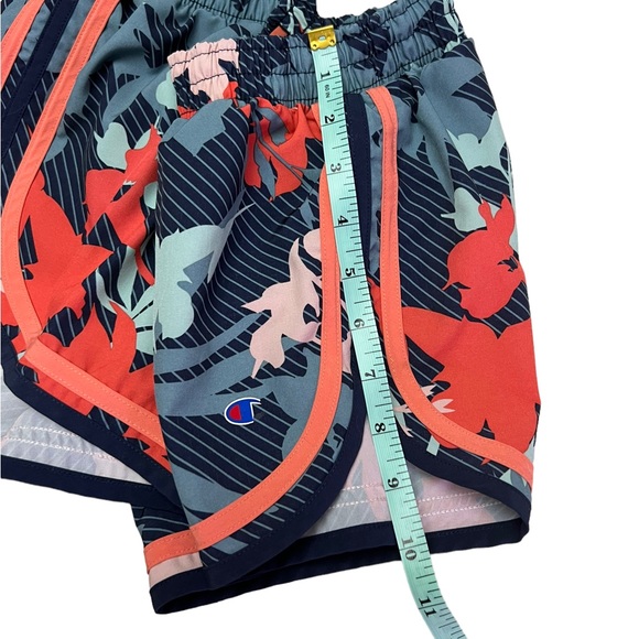 Champion women's size S running athletic shorts with liner tropical print navy - Picture 5 of 10